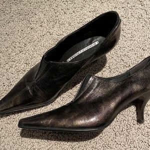 Donald J. Pliner Bronze Patent Ankle Boots SZ9